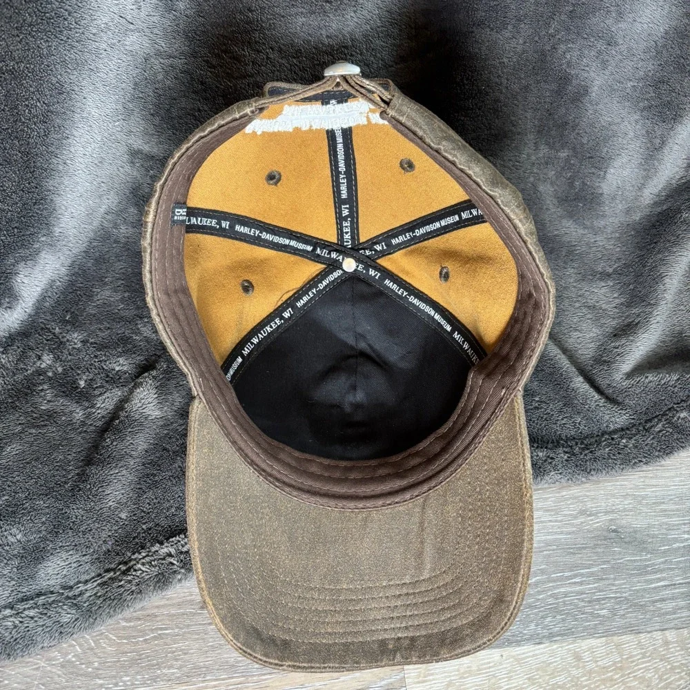 Harley-Davidson Mens Cotton Hat 1903 Knucklehead Biker Museum OSFA Brown